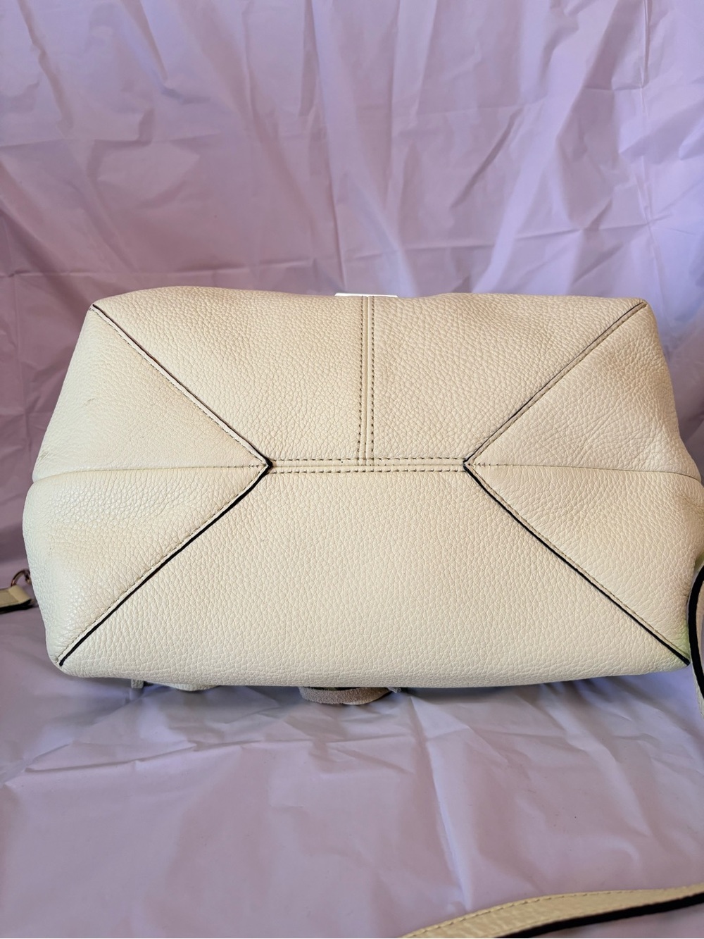 Rebecca Minkoff Leather Fringe Moto Satchel in Honey Dew - Picture 7 of 10